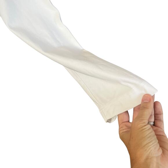 COS White Long Sleeve Waisted Crop Cotton Shirt Top Blouse Size Large Boxy - Picture 4 of 9